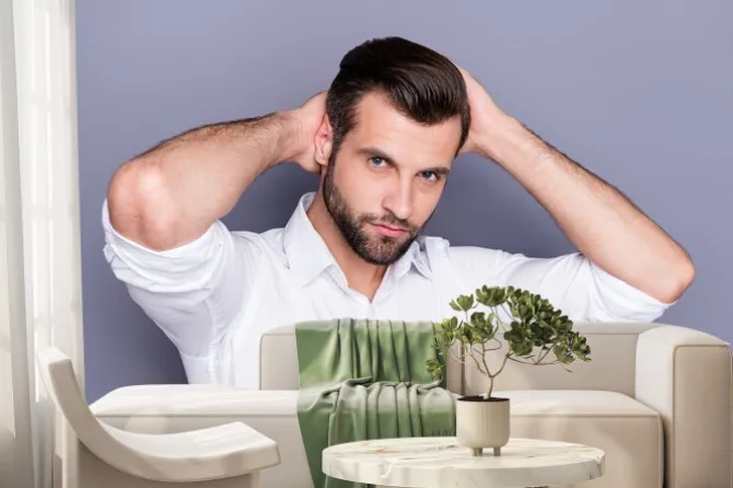 Fototapeta: Close up photo chic imposing charismatic man marketer attorney