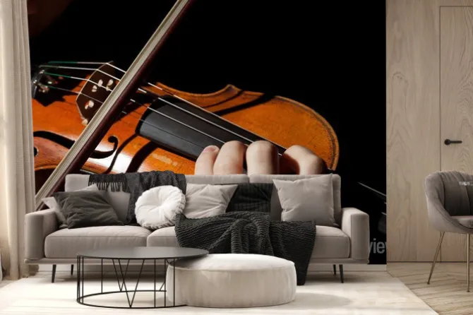 Fototapeta: Close-up zdjęcie mężczyzna gra na skrzypcach