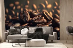 Fototapeta: Coffee wallpaper created with generative ai technology
