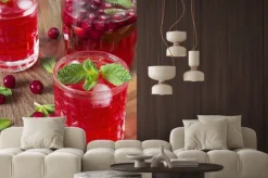 Fototapeta: Cranberry koktajl z mięty i lodu