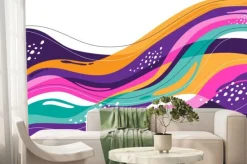 Fototapeta: Creative background wind and leaf with colorful for mural, print,