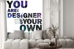 Fototapeta: Cytując typograficzny galaktyk tła, wektor projektowania.