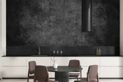 Fototapeta: Czarna porysowana ściana z betonu