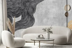 Fototapeta: Czarne i złote linie minimalizm