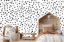 Fototapeta: Czarne kropki na białym tle