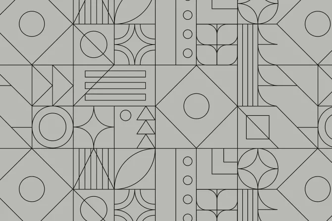 Fototapeta: Czarne linie w geometrycznych kształtach