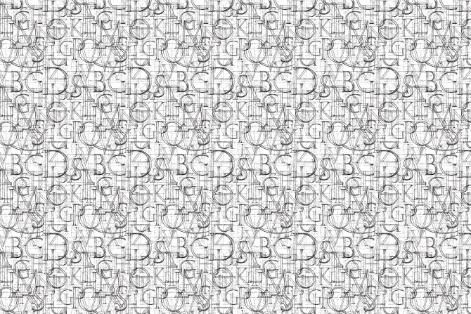 Fototapeta: Czarne litery alfabetu na białym tle