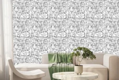 Fototapeta: Czarne litery alfabetu na białym tle