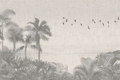 Fototapeta: Czarno-biała dżungla na teksturze