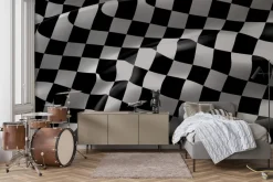 Fototapeta: Czarno-biała flaga mety