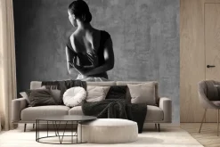 Fototapeta: Czarno-biała fotografia tańczącej baletnicy