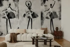 Fototapeta: Czarno-białe malowane baletnice