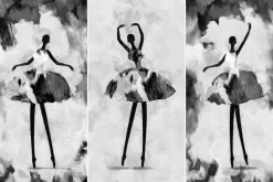 Fototapeta: Czarno-białe malowane baletnice