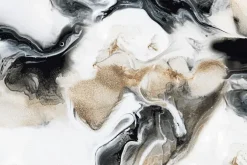 Fototapeta: Czarno-białe marmur z delikatnym złotym zdobieniem