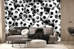 Fototapeta: Czarno-białe piłki nożne