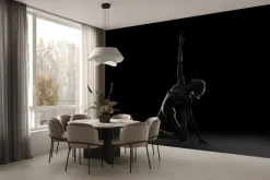 Fototapeta: Czarno-białe zdjęcie gimnastyczki