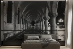 Fototapeta: Czarno-białe zdjęcie starożytnych kolumn