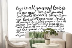 Fototapeta: Czarny opis o miłości na białym tle