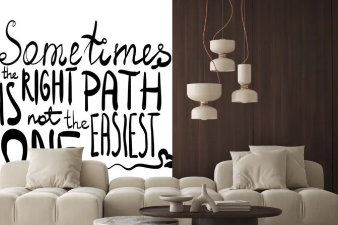 Fototapeta: Czasami właściwa droga nie jest najłatwiejszą litery ilustracja