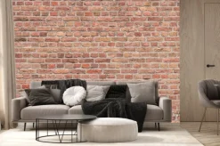 Fototapeta: Czerwona ceglana ściana imitacja