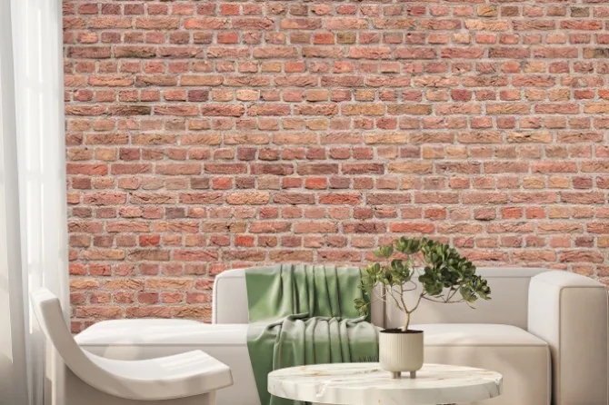 Fototapeta: Czerwona ceglana ściana imitacja