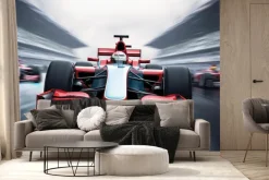 Fototapeta: Czerwona formuła 1 podczas wyścigu