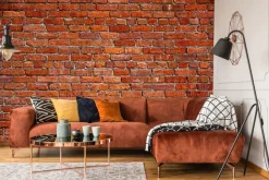 Fototapeta: Czerwony mur z cegły