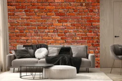 Fototapeta: Czerwony mur z cegły
