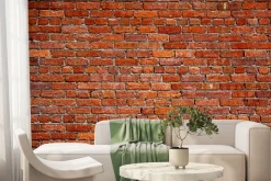 Fototapeta: Czerwony mur z cegły