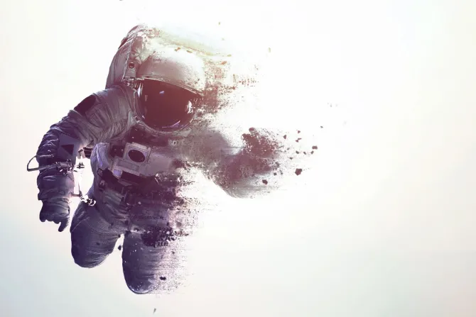 Fototapeta: Człowiek kosmonauta abstrakcja