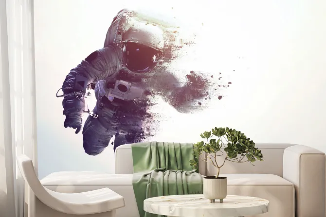 Fototapeta: Człowiek kosmonauta abstrakcja