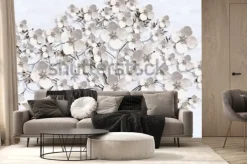 Fototapeta: 3d illustration of flower background-3d wallpaper