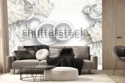 Fototapeta: 3d illustration of flower background-3d wallpaper
