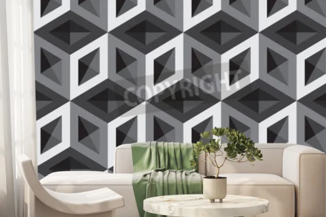 Fototapeta: 3d kostek wzór ilustracji. tło i tło.