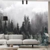 Fototapeta: 3d mural illustration drawing landscape forest tree wallpaper