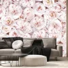 Fototapeta: Delicate blossoming roses, blooming flowers festive background,