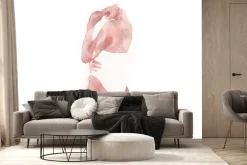 Fototapeta: Delikatna malowana kobieca sylwetka