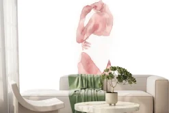 Fototapeta: Delikatna malowana kobieca sylwetka