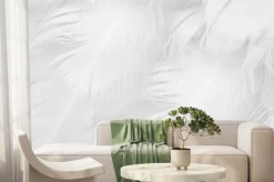 Fototapeta: Delikatne białe pióra