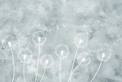 Fototapeta: Delikatne dmuchawce na niebieskim tle