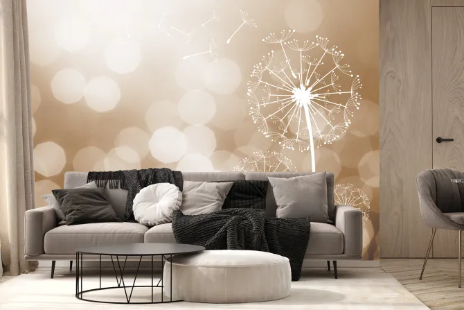 Fototapeta: Delikatne dmuchawce w świetle