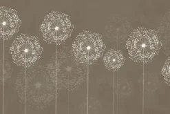 Fototapeta: Delikatne kwiaty na brązowym tle