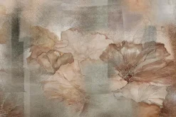 Fototapeta: Delikatne kwiaty na teksturowym tle