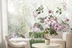 Fototapeta: Delikatne kwiaty w stylu akwareli