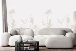 Fototapeta: Delikatne kwiaty polne w stylu minimalistycznym