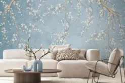 Fototapeta: Delikatne kwitnące kwiaty wiśni