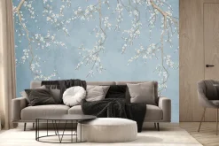 Fototapeta: Delikatne kwitnące kwiaty wiśni