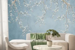 Fototapeta: Delikatne kwitnące kwiaty wiśni