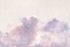 Fototapeta: Delikatne różowe chmury na jasnym tle