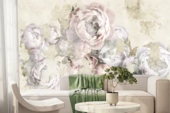 Fototapeta: Delikatne różowe kwiaty piwonii
